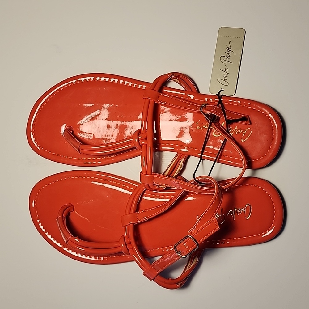 Brand new Rose red and Pink Charlie Paige summer sandals.
